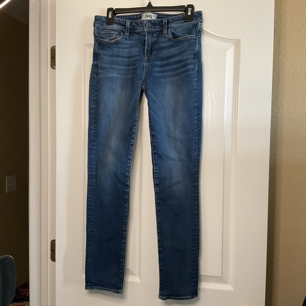 Paige Womens Skyline‎ Skinny Blue Denim Jeans Size 28